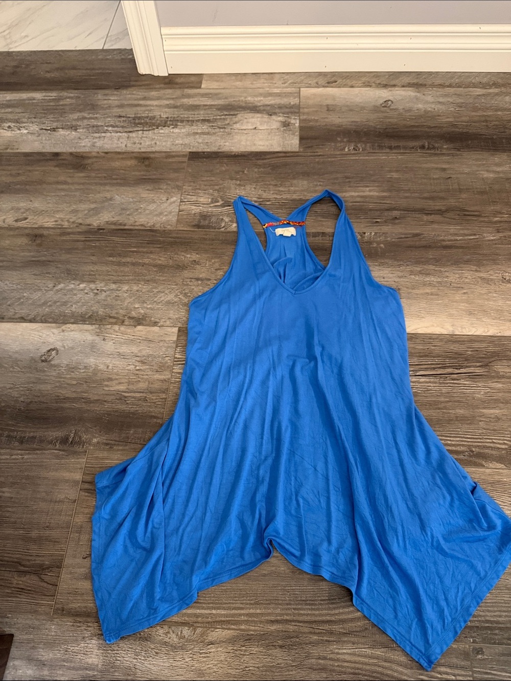 Cupio Royal Blue Flowy Racerback Tank